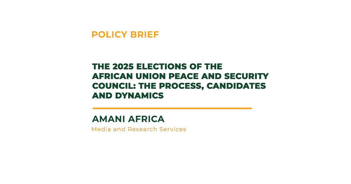 The 2025 Elections of the African Union Peace and Security Council: The ...